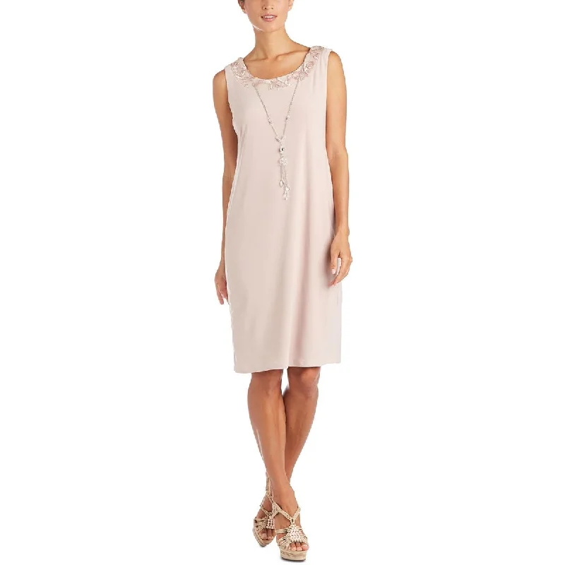 Plus Size Women's Fashion R&M Richards Womens Soutache  Sheath Dress