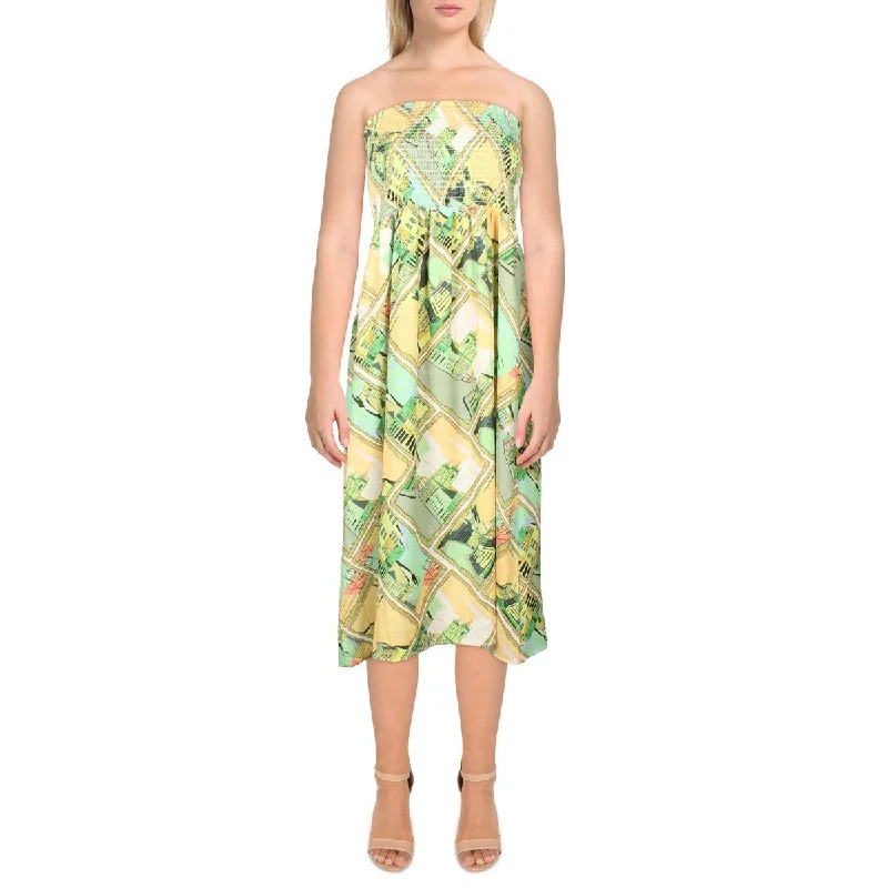 Casual Chic CQ by CQ Womens Tube Top Knee-Length Fit & Flare Dress