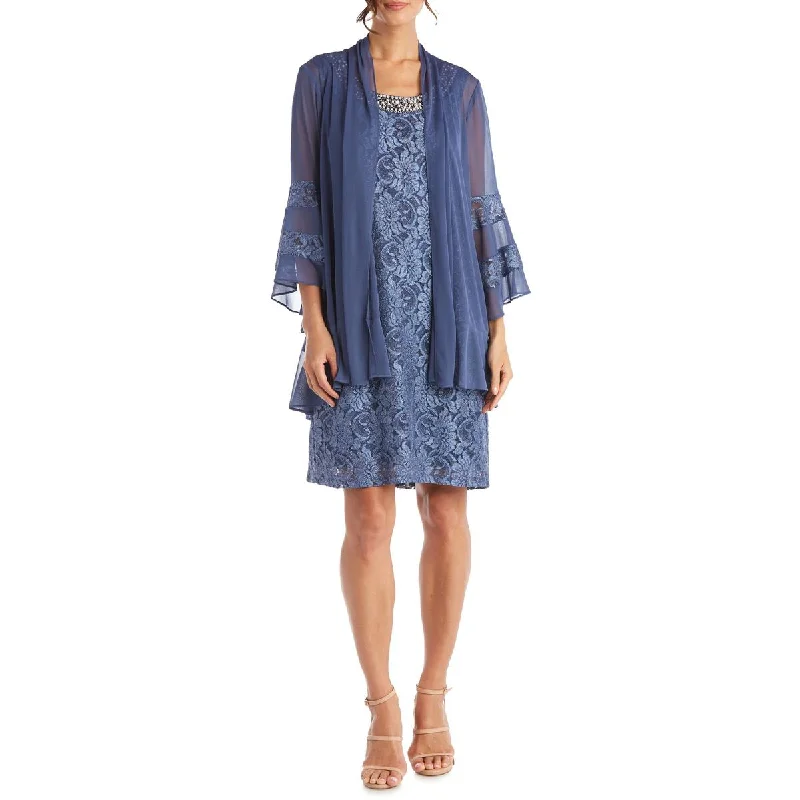 Affordable Women's Clothing Sale Online R&M Richards Women's 2 PC Lace Embellished Knee-Length Dress and Jacket Set Affordable Women's Clothing Sale Online R&M Richards Women's 2 PC Lace Embellished Knee-Length Dress and Jacket Set