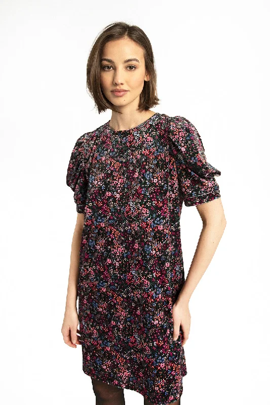 Graceful Fashion Molly Bracken Woven Puff Sleeve Dress Black Garance