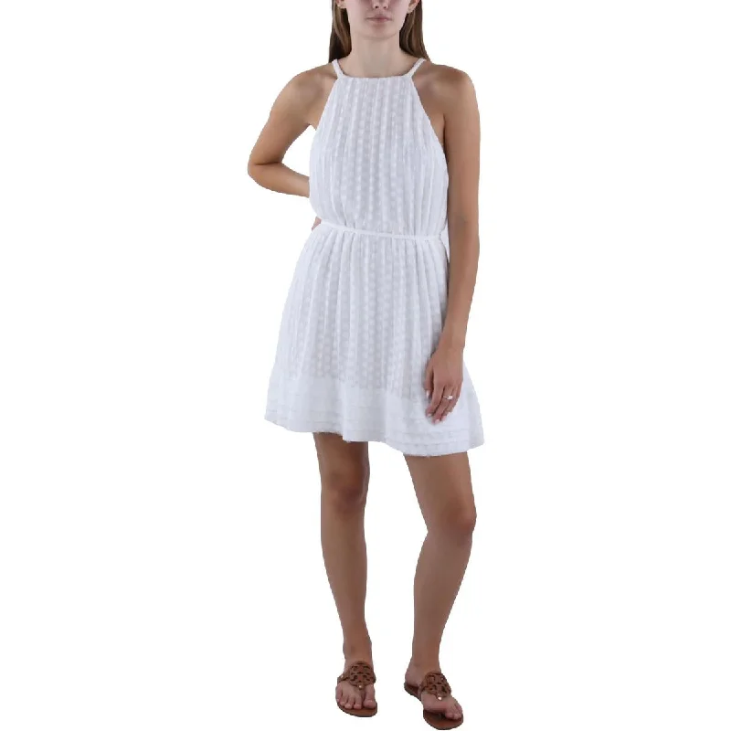 Trendy Online Boutiques Ramy Brook Womens Tiana Pleated Belted Fit & Flare Dress