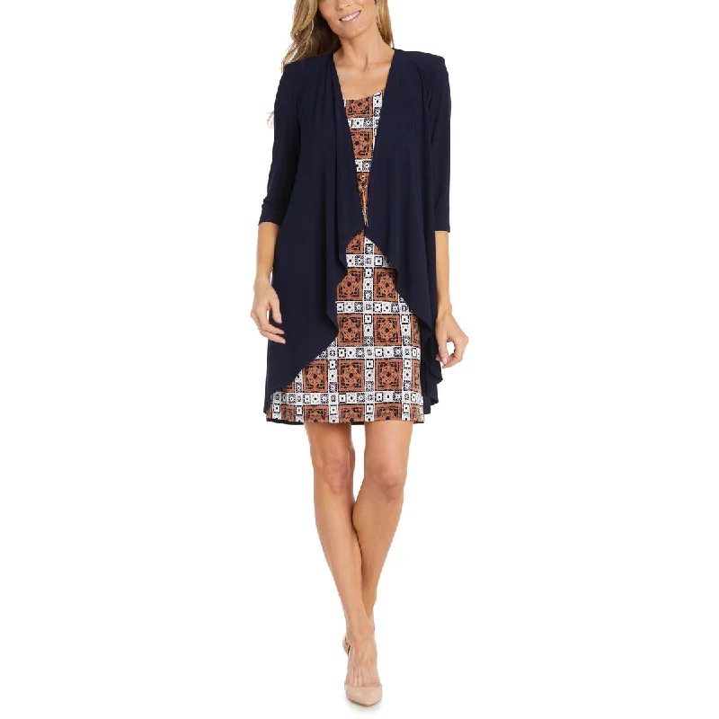 Weekend Sale R&M Richards Womens Printed Jacket Two Piece Dress