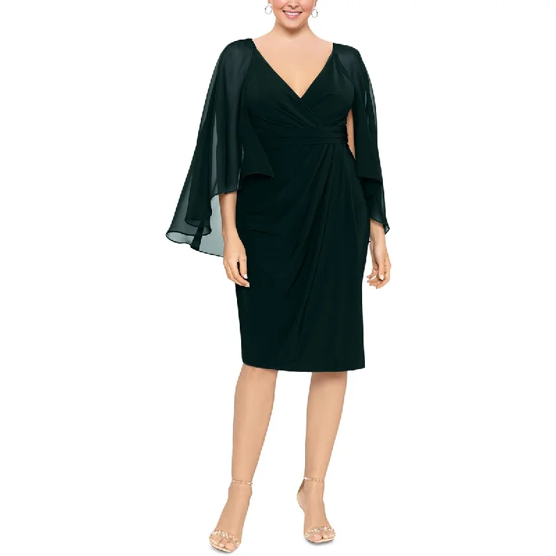 Hot Trends Betsy & Adam Womens Plus Ruched  Sheath Dress