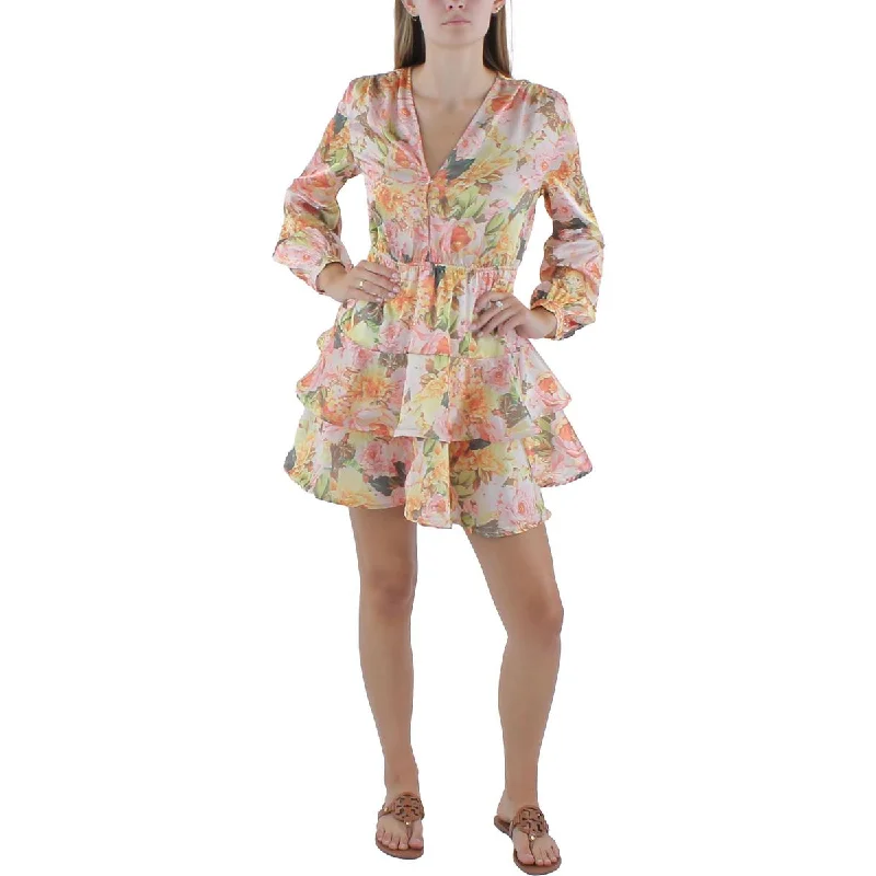 Extreme Clearance Deals Beulah Womens Mini Tiered Fit & Flare Dress
