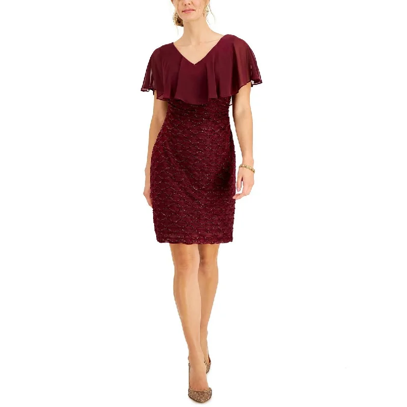Exclusive Online Sale Connected Apparel Womens Eyelash Knee-Length Sheath Dress