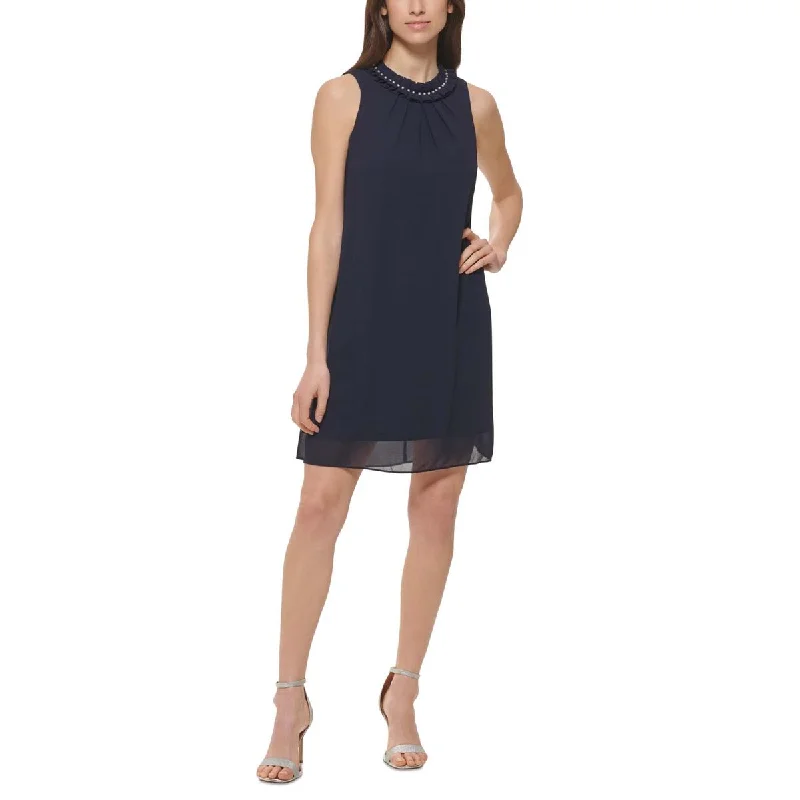 Women's Vintage-Inspired Outfit Jessica Howard Womens Embellished Short Halter Dress
