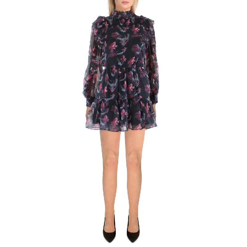 Online Shopping Boutiques Beulah Womens Juniors Printed Mini Fit & Flare Dress