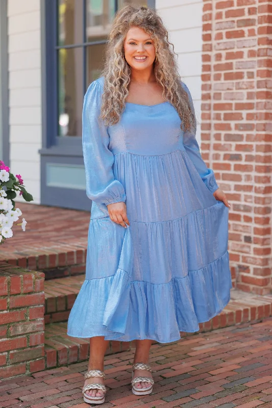 Flash Sale Event Tear Drops On My Guitar Dress, Blue