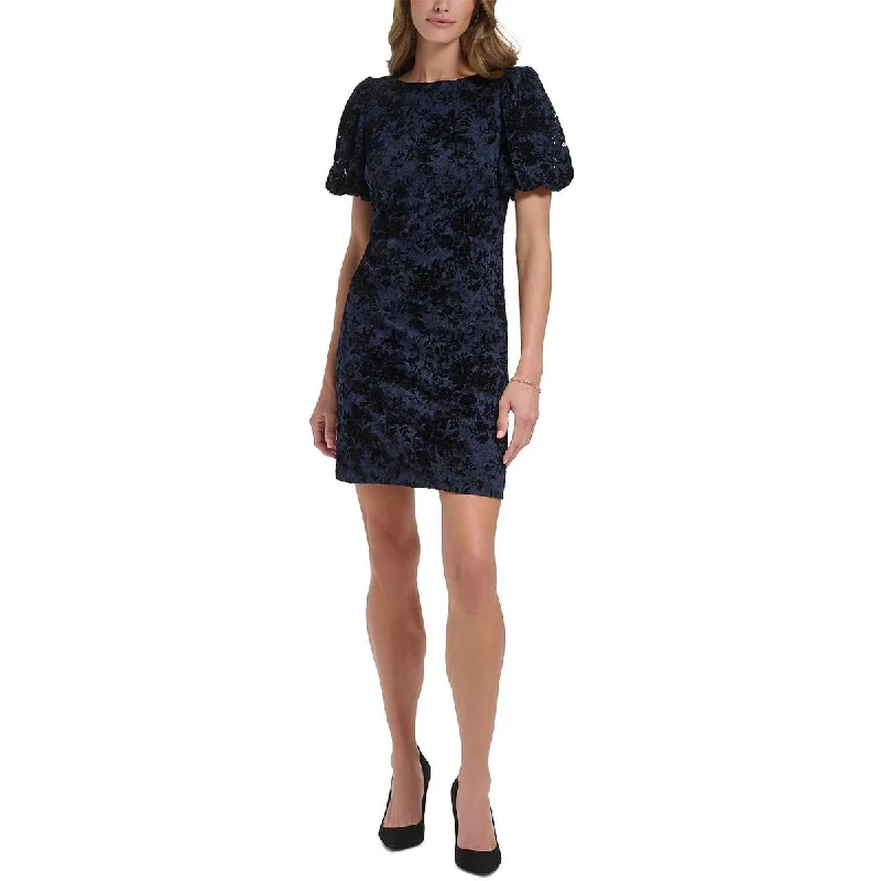 Affordable Women's Garments Jessica Howard Womens Lace Mini Sheath Dress