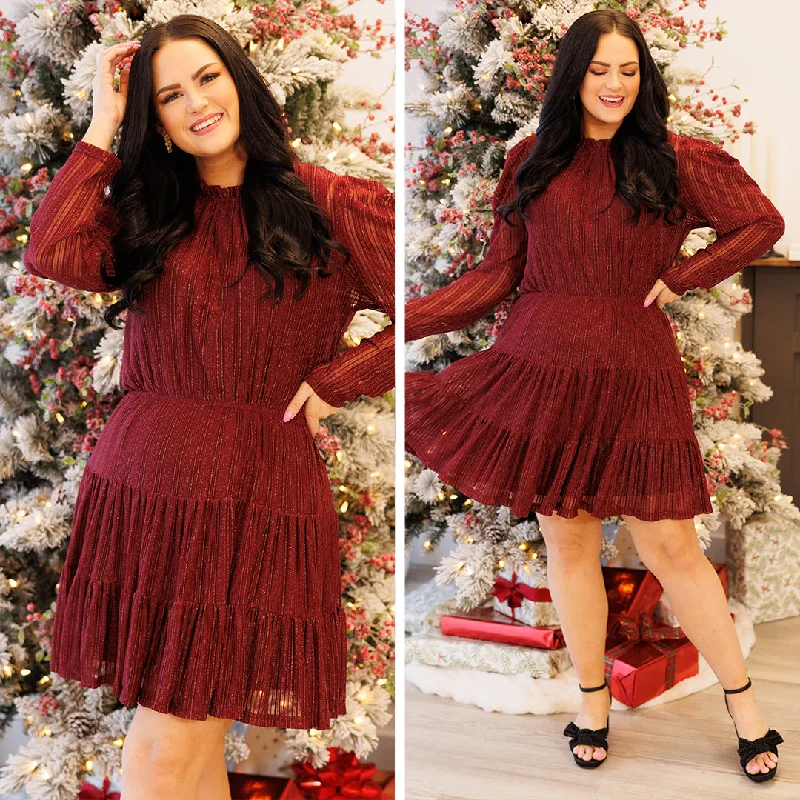 Women's Clothing for Every Season and Trend Heart Skips A Beat Dress, Wine