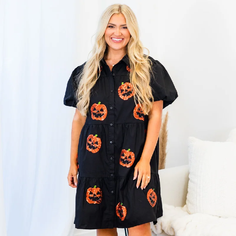Women's Clothing The Great Pumpkin Patch Dress, Black