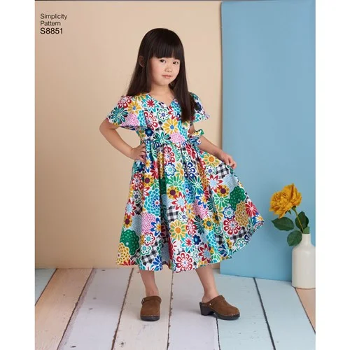 Fashion-Forward Women's Clothing Simplicity Children's Dress S8851