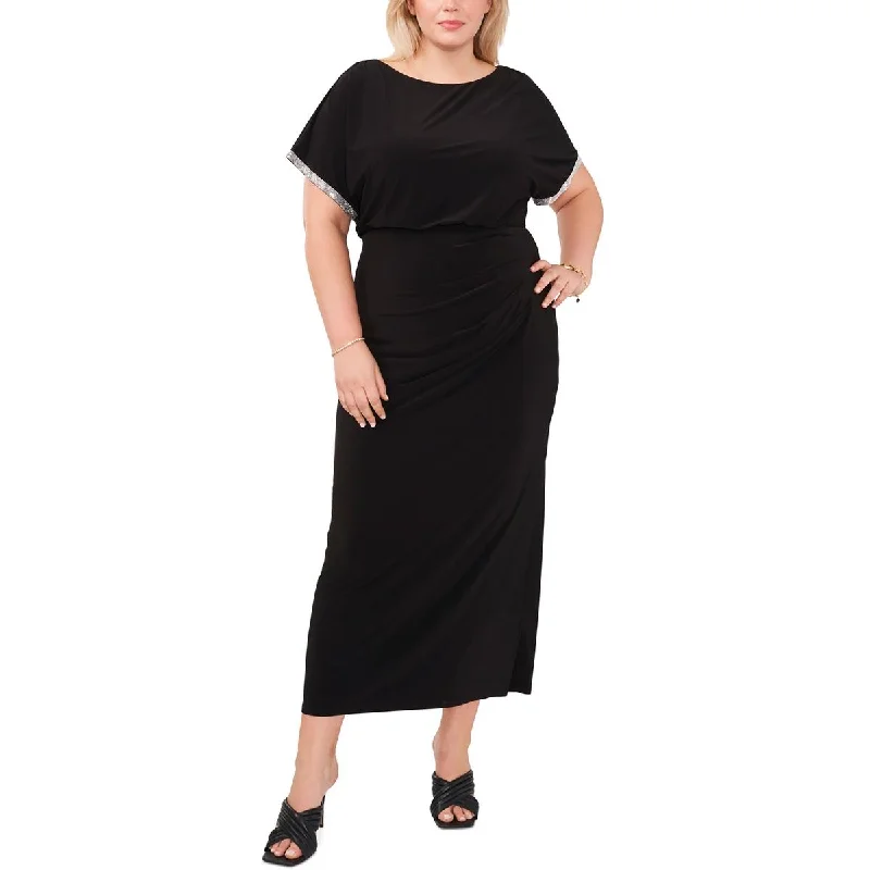 Women's Clothing And Garments Sets MSK Womens Plus Embellished Long Wear To Work Dress