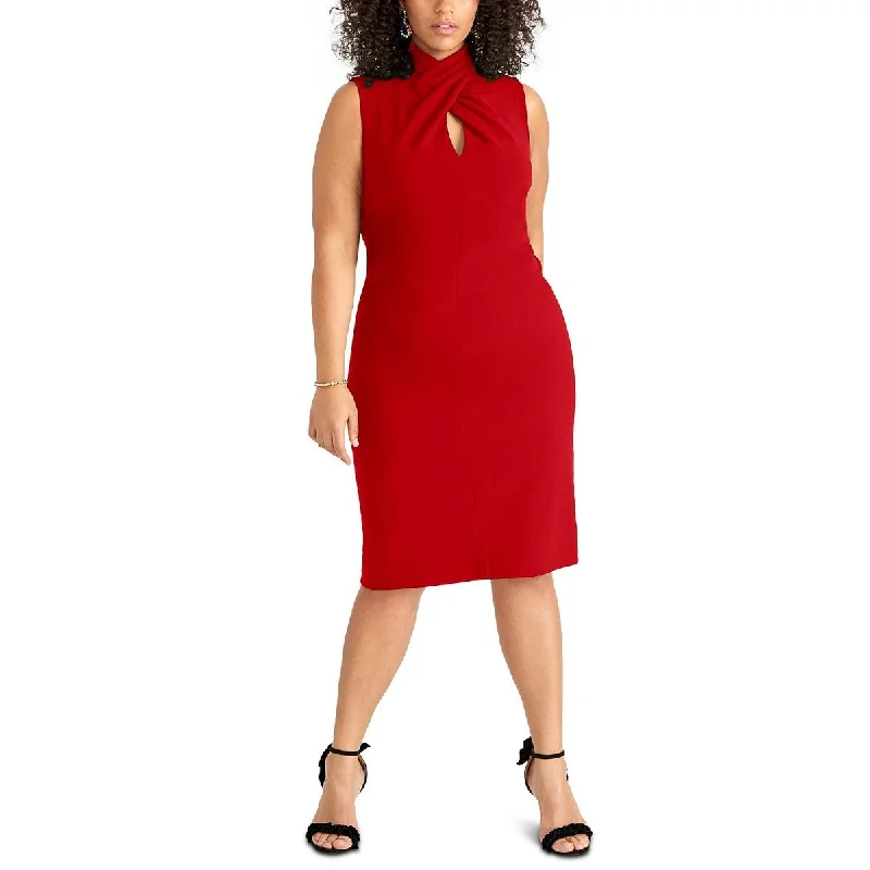 Timeless Women's Clothing Rachel Rachel Roy Womens Plus Formal Knee-Length Sheath Dress