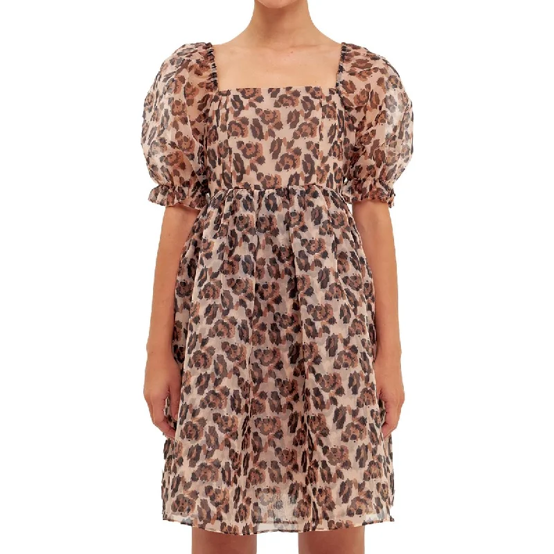 Luxury Women's Clothes Endless Rose Womens Above Knee Smocked Fit & Flare Dress