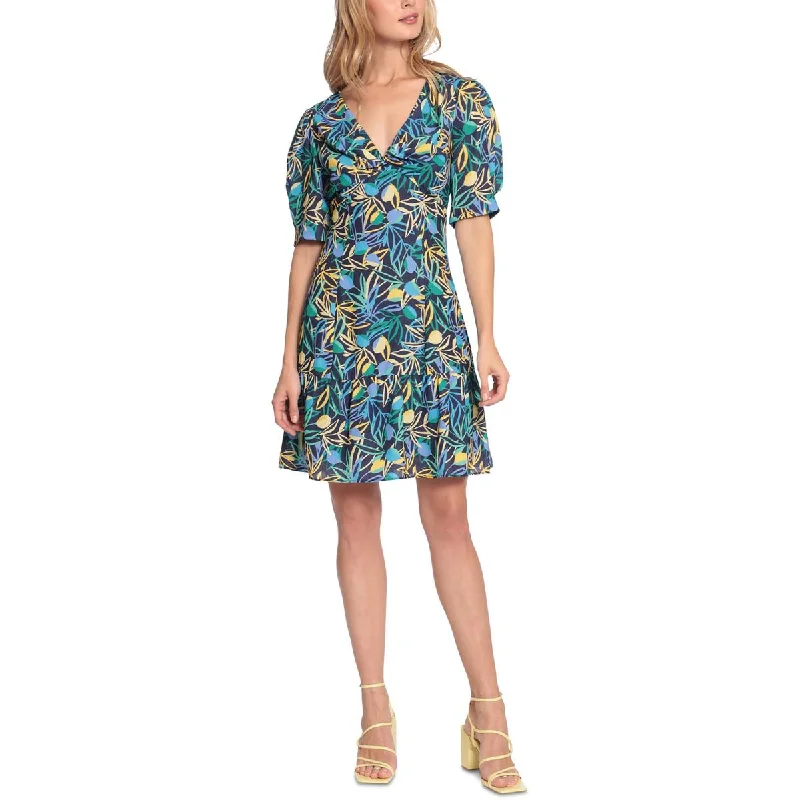 Classic Clothes For Women Donna Morgan Womens Ruffle Sweetheart Neckline Fit & Flare Dress