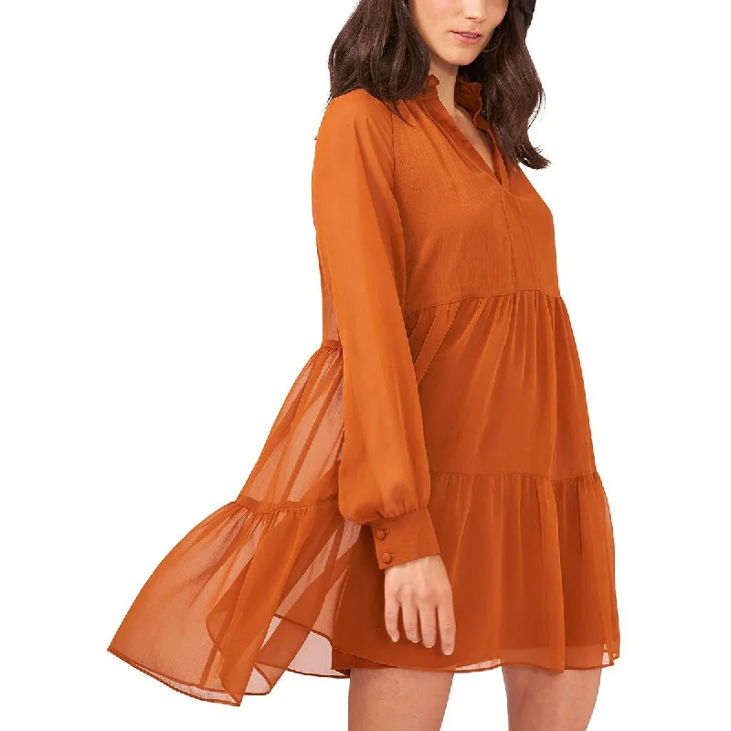 Women's Trendy Outfit MSK Womens Petites Shift Tiered Babydoll Dress