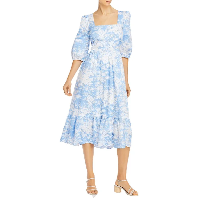 Women's Date Night Outfit WAYF Womens Mockingbird Square Neck Cut-Out Cocktail Dress
