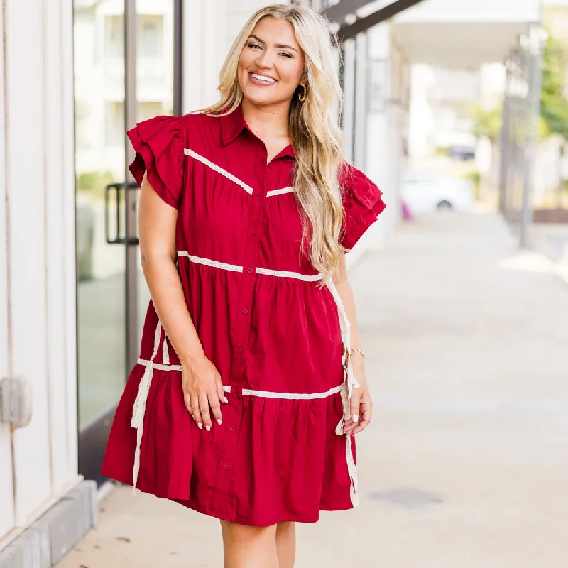 Online Boutiques Affordable Countless Days Dress, Red