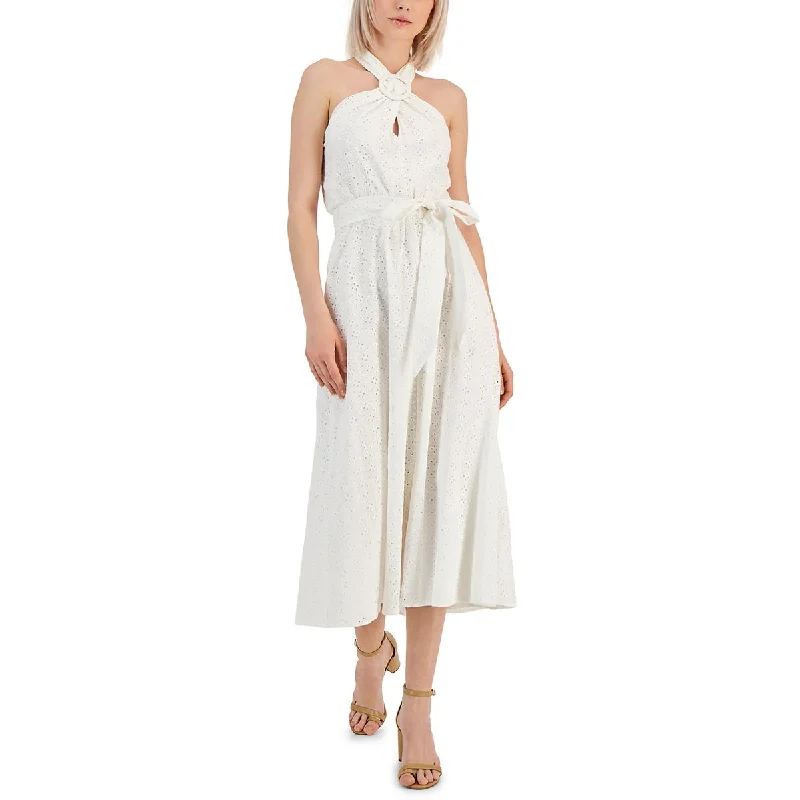 Women's Professional Garments Anne Klein Womens Open Back Long Halter Dress