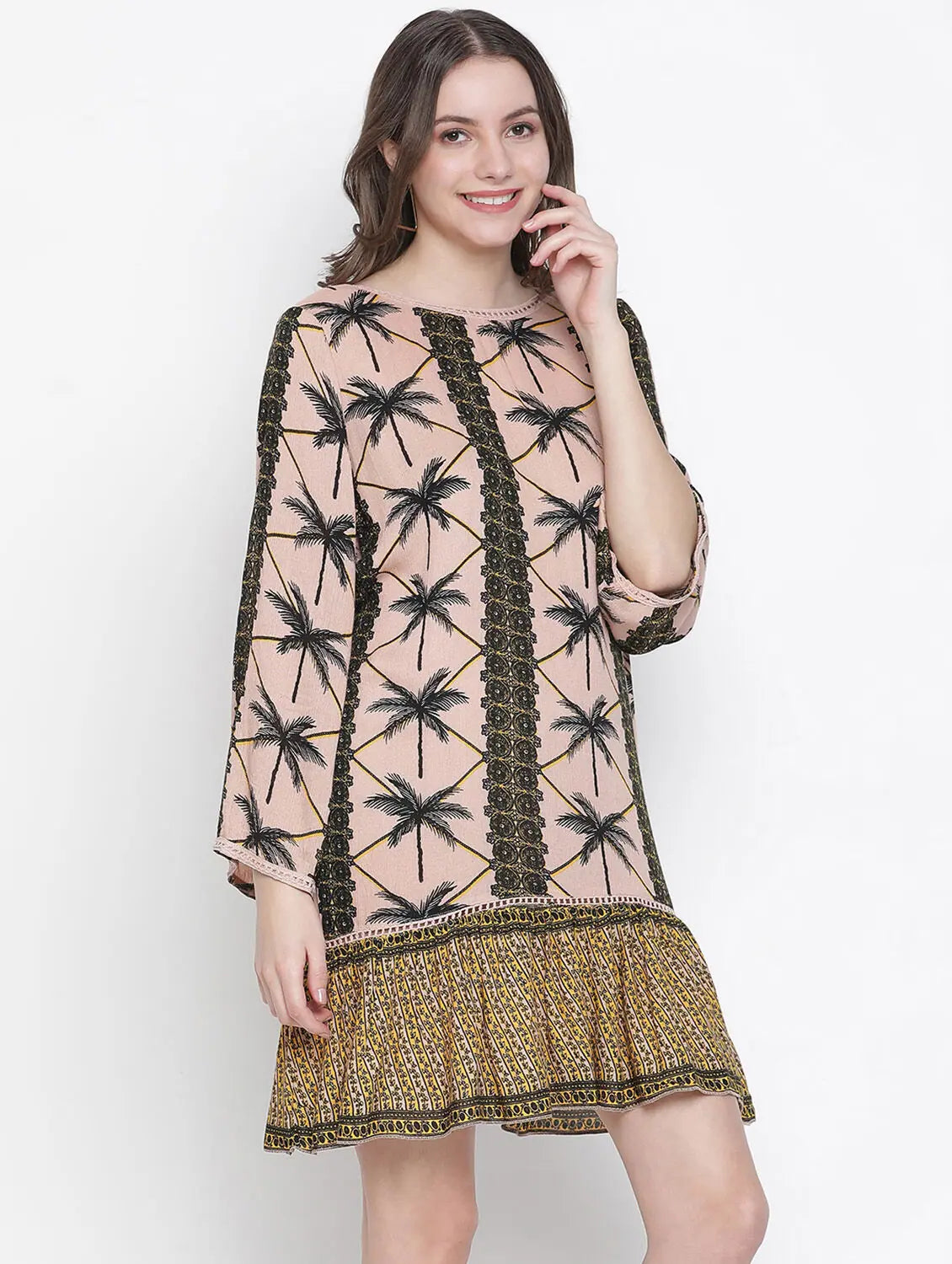 Women's Vintage-Inspired Clothing Cool And Max Tropical Print Women Nightwear Dress