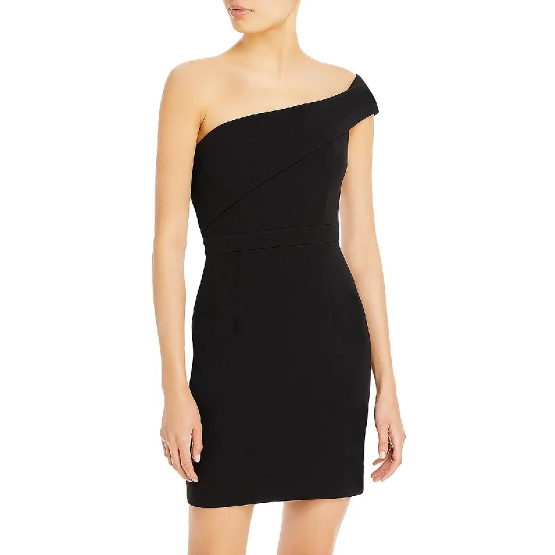 Sale Clearance Aqua Womens Knit One Shoulder Sheath Dress