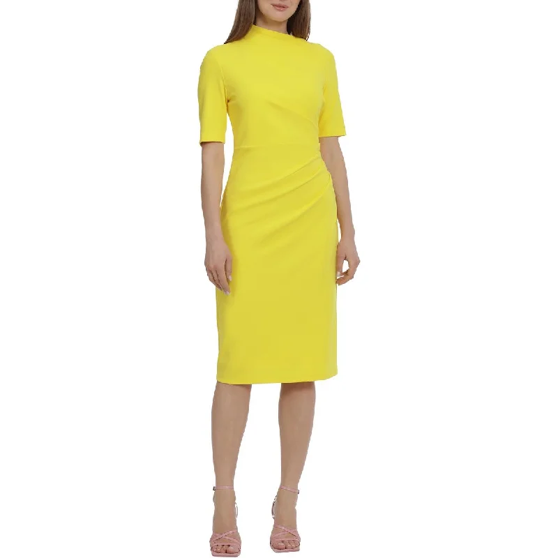 Classic Women's Clothing Styles Maggy London Womens Gathered Work Sheath Dress
