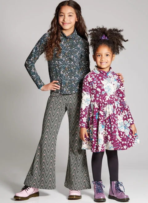 Women's Fashion Clothing McCalls Child/Teen Knit Top, Dresses and Trousers M8353