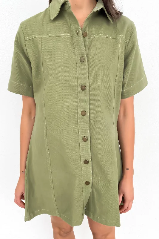 Tailored Clothing For Women Hallie Dress Khaki