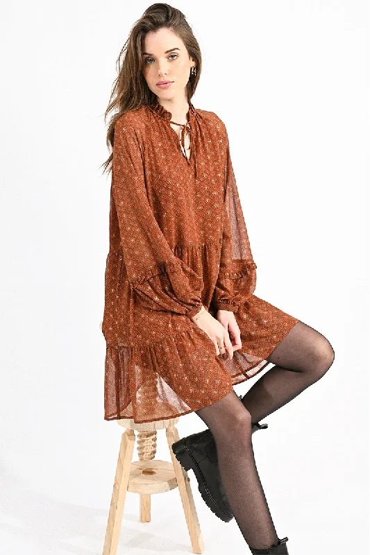 Athleisure Wear Molly Bracken Woven Dress Rust Clarisse