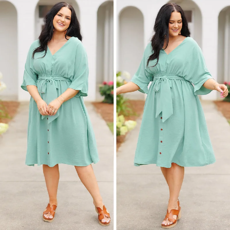 Online Shopping Boutiques Hopelessly Yours Dress, Sage