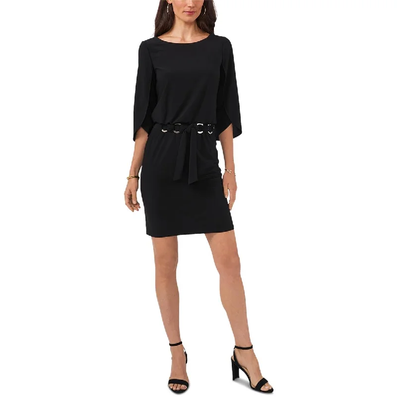 Women's Clothing Stores MSK Womens Tulip-Sleeve Mini Fit & Flare Dress