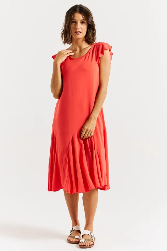 Trendy Women's Wear Betty Basics Hannah Dress Fiesta Red
