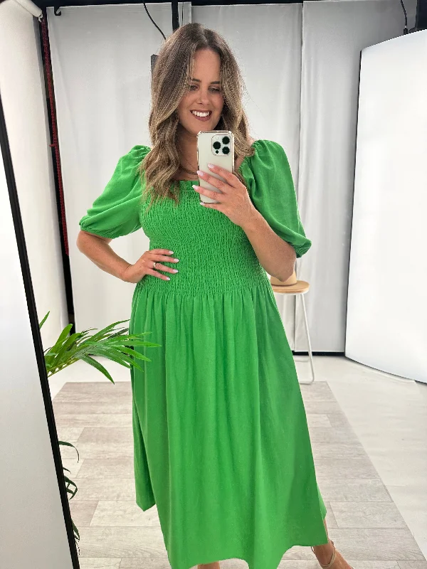Plus-Size Women's Clothing Betty Basics Ingrid Dress Bright Green