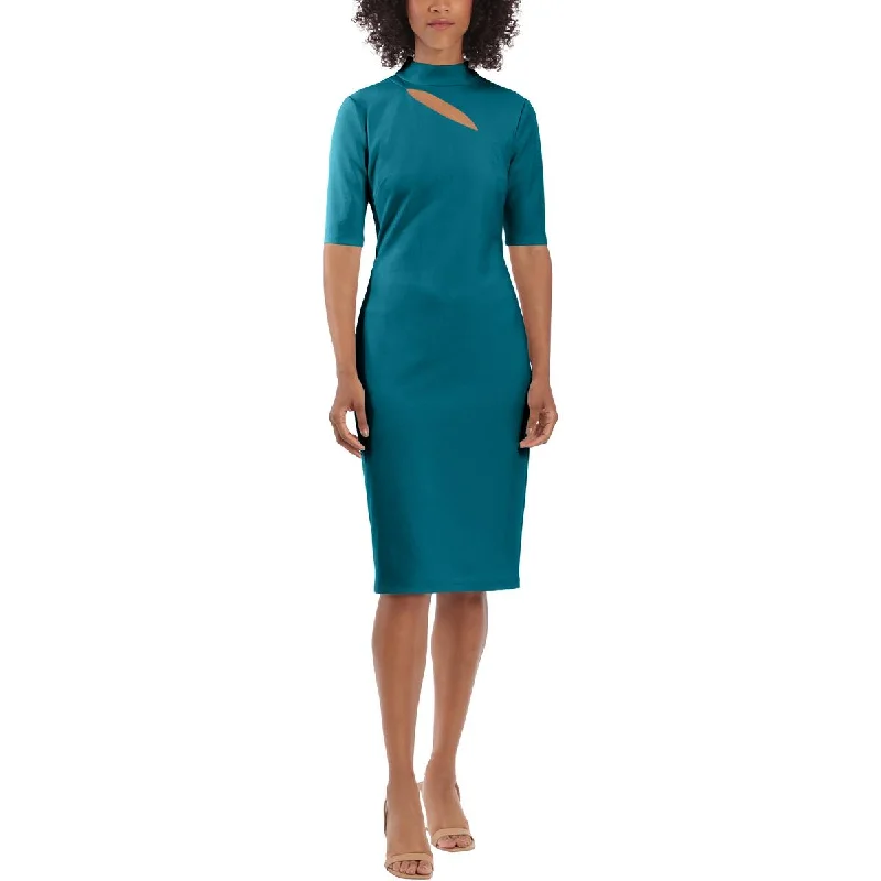 Women's Fashion Clothes Maggy London Womens Cut-Out Sheath Wear to Work Dress