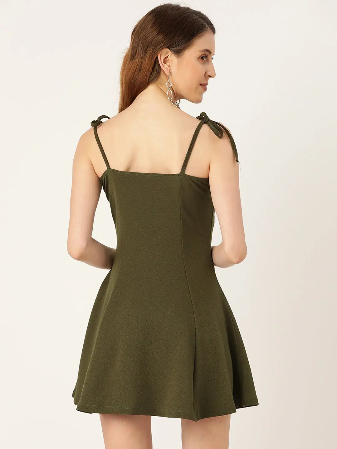 Women's Elegant Formal Outfit Veni Vidi Vici Olive Bustier Dress