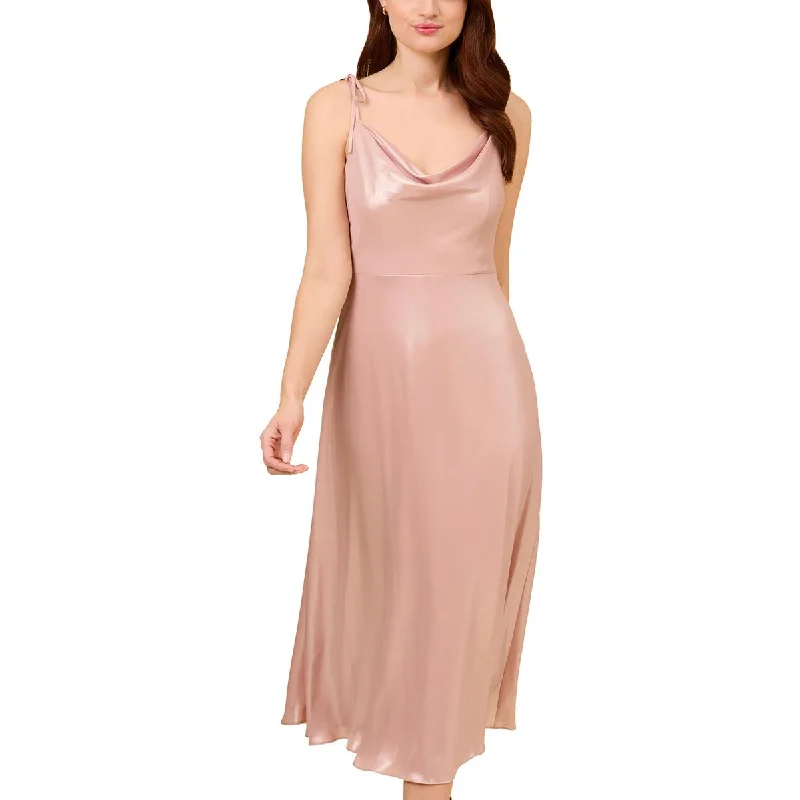 Effortless Chic for Women Adrianna Papell Womens Party Cowl Neck Slip Dress