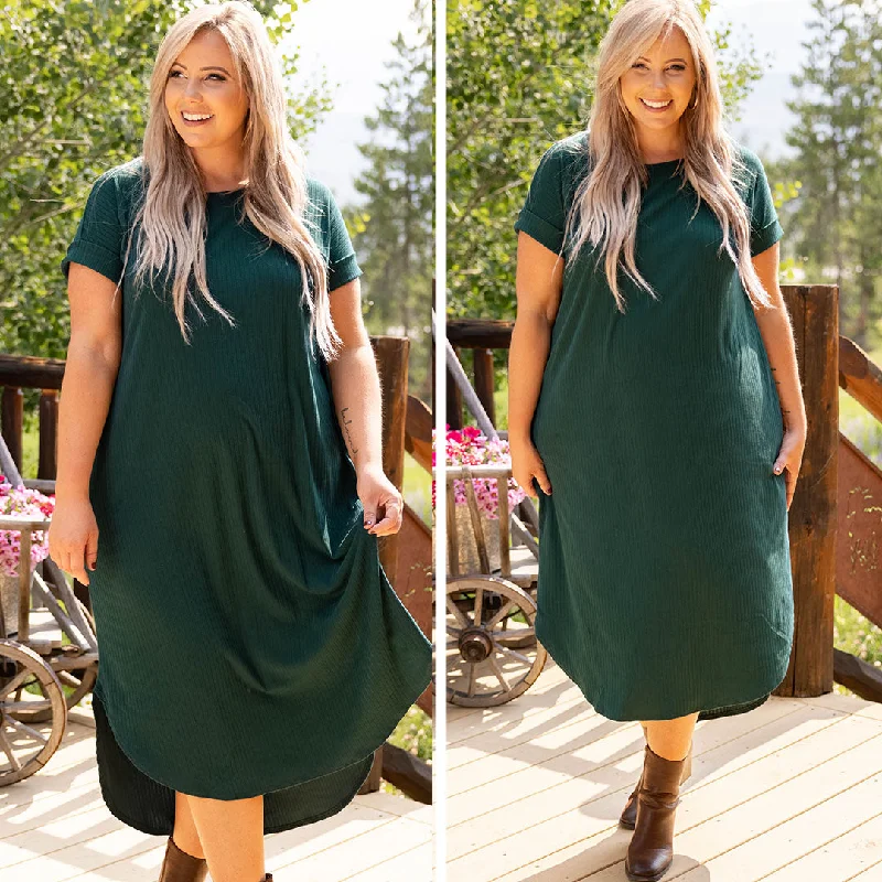 Women's Outfit Here We Go Again Dress, Hunter Green