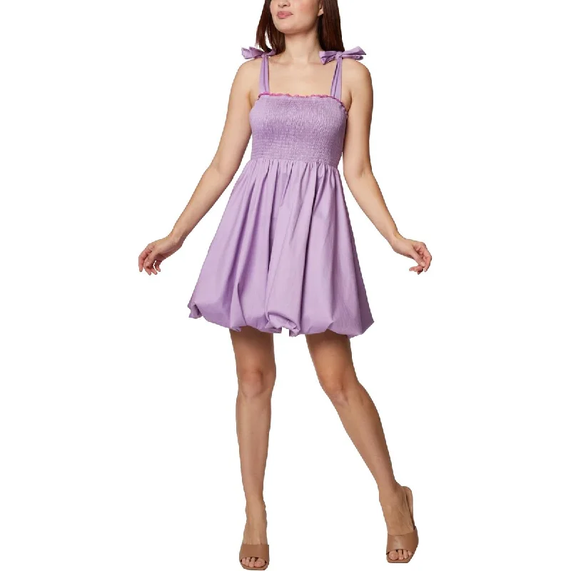 Charming Everyday Clothing For Women BCBGeneration Women's Smocked Tie Strap Mini Bubble Dress