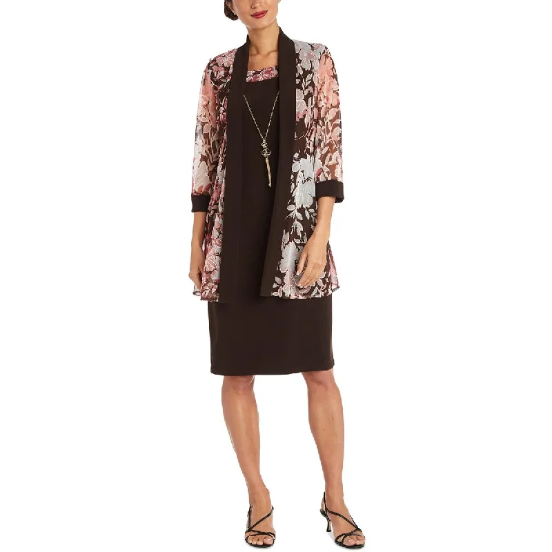 Versatile Outfits R&M Richards Womens Printed 2PC Two Piece Dress