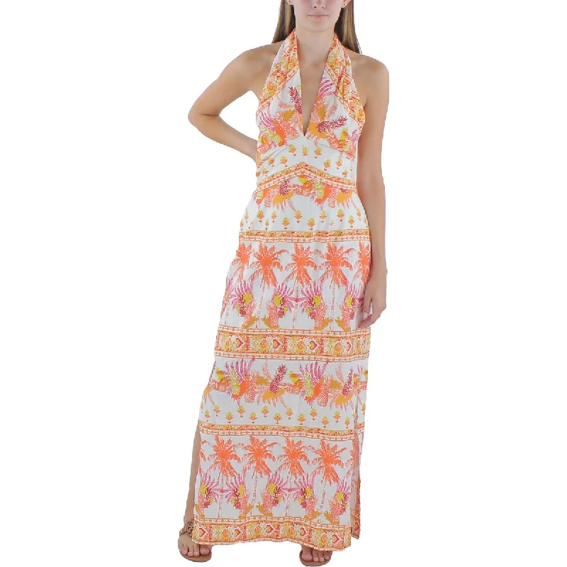Women's Clothing For Everyday Wear Taylor Womens Cotton Printed Halter Dress