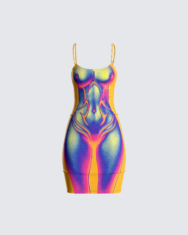 Women's Elegant Clothes Xavier Body Print Dress