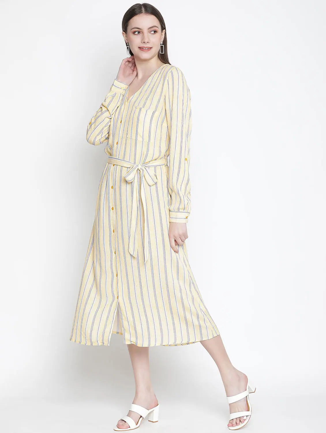 Women's Evening Outfit Wands Of Beauty Printed Tie-Knot Women Dress