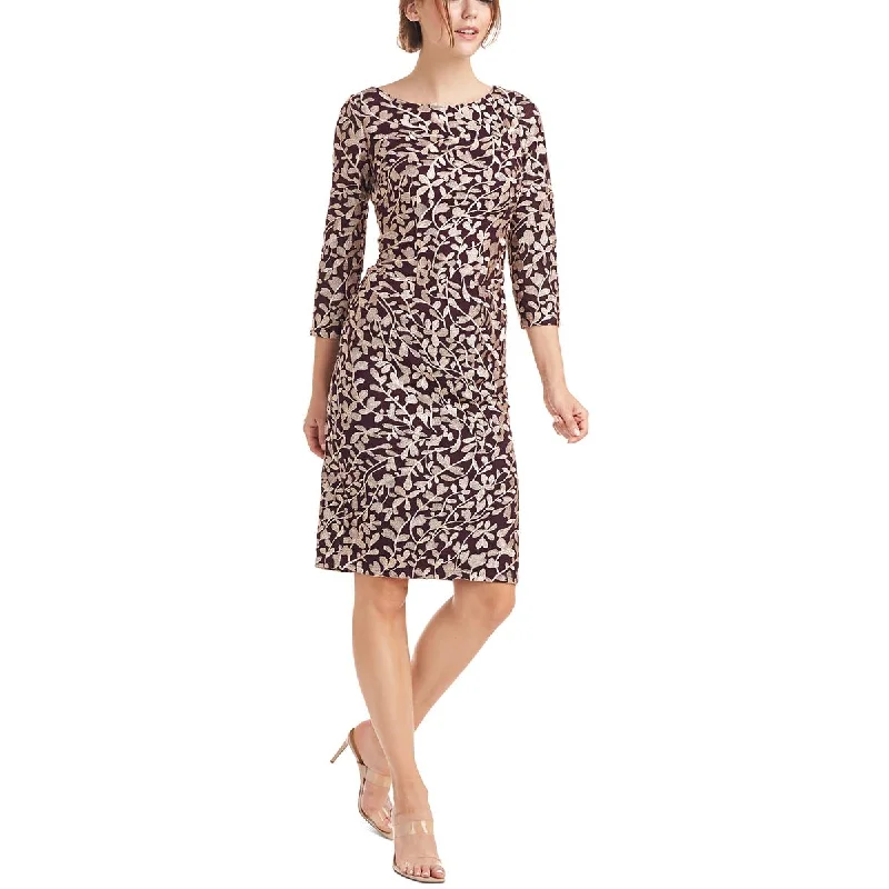 Comfortable Loungewear for Women JS Collections Womens Embroidered Knee-Length Sheath Dress