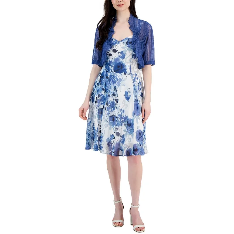 Classic Women's Fashion Connected Apparel Womens Knee-Length Sweetheart Necklin Fit & Flare Dress