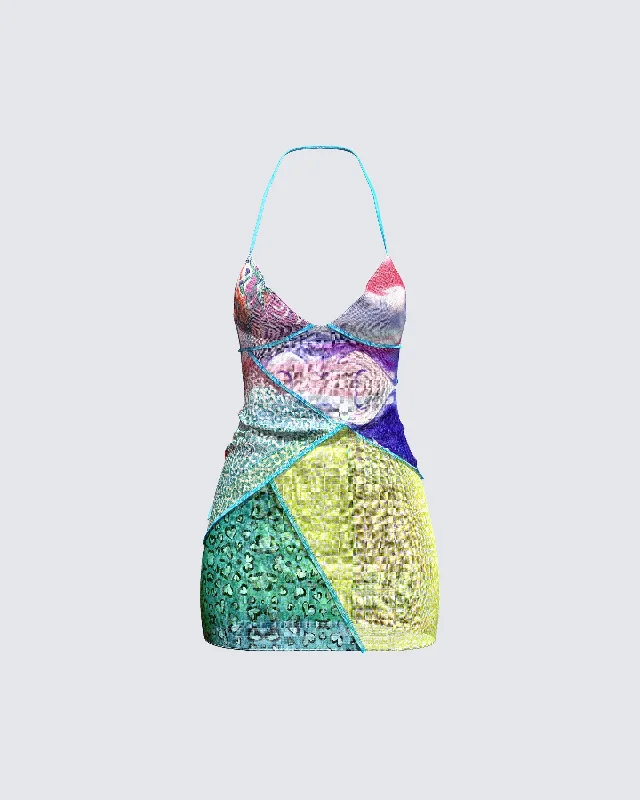 High Street Women's Fashion for Trendy Shoppers Erin Rainbow Sherbet Dress