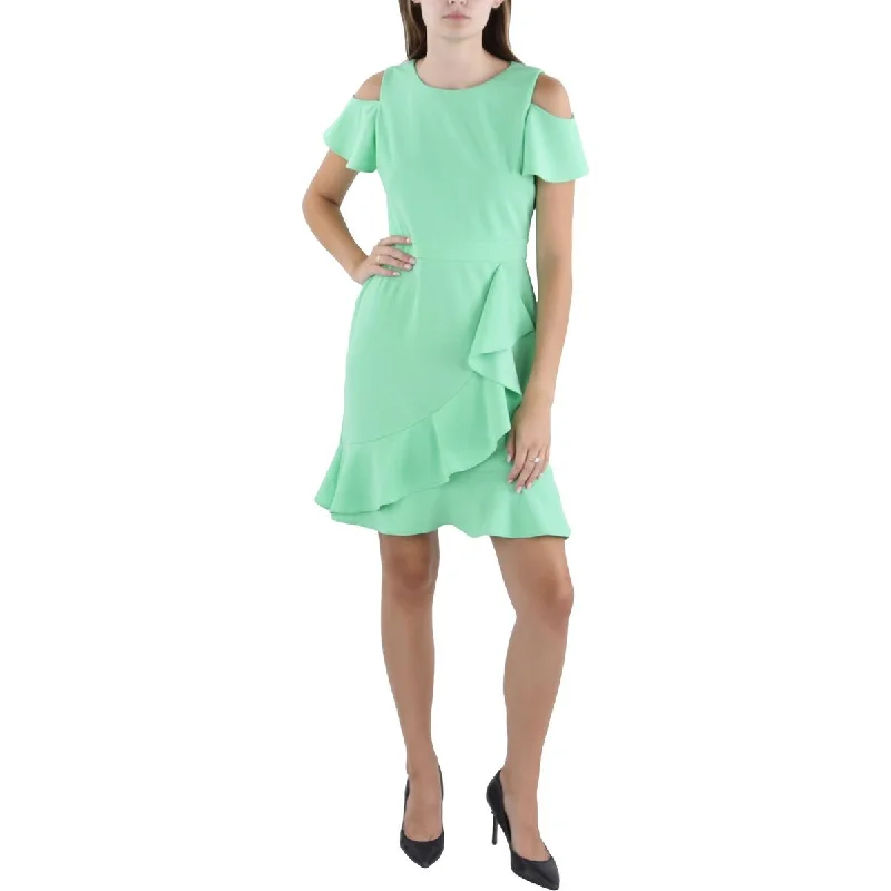 High-Quality Women's Fashion Dresses London Times Womens Petites Cold Shoulder Above Knee Sheath Dress