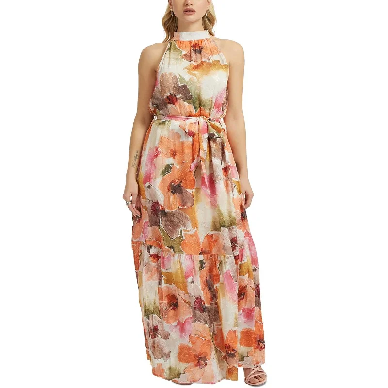 Current Trends Guess Womens Sundress Long Halter Dress