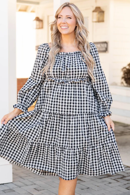 Vintage Clothing For Women Afternoon Picnics Dress, Black