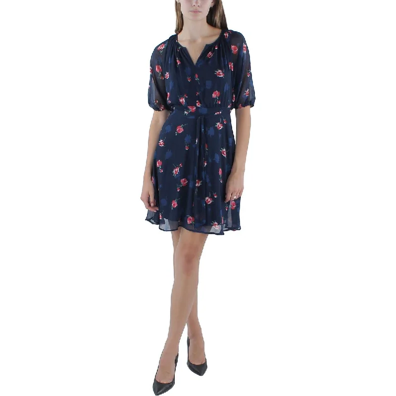 Fashionable Women's Outfit DKNY Womens Petites  Fit & Flare Dress
